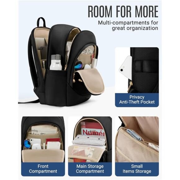 Travel Backpack for Women, 15.6 Inch Laptop Backpack with USB